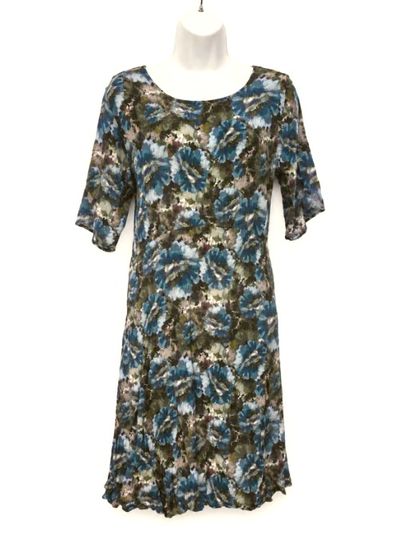 Seraphine Blue Floral Maternity Dress UK 16 Chiffon Floaty Midi Occasion Dress